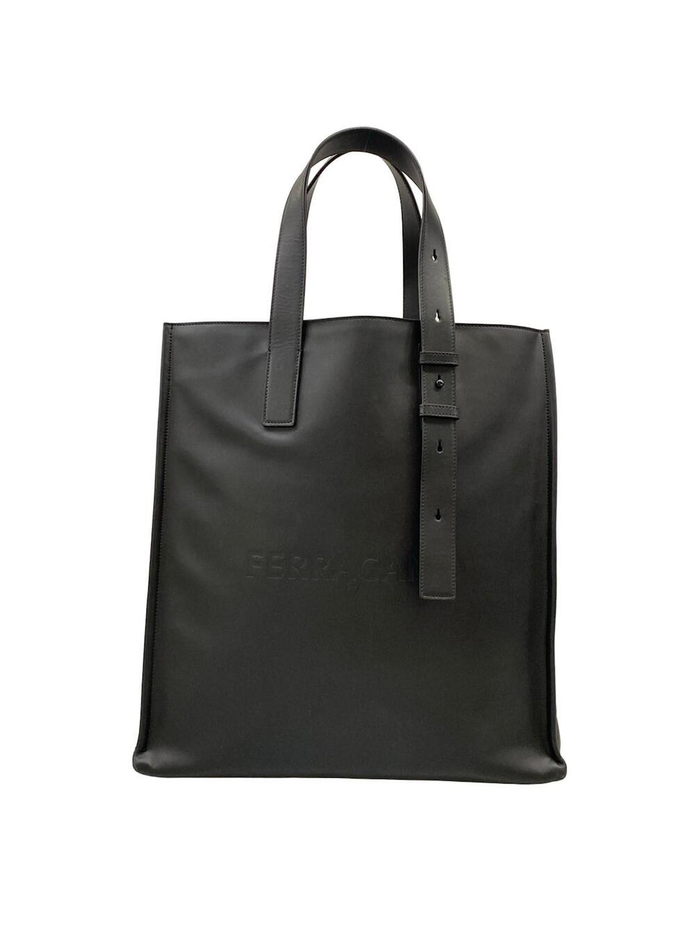 Salvatore Ferragamo Black Leather Tote #363181S90B